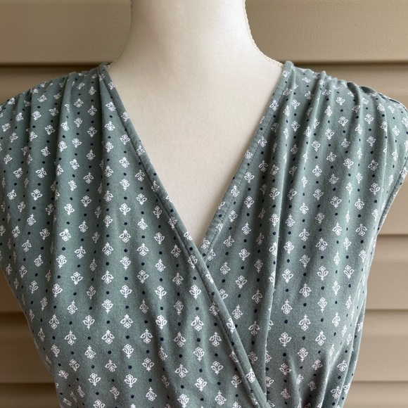 •Land’s End• Sleeveless Twist & Wrap Knit Dress - Size 10-12 (MP) - Picture 3 of 9